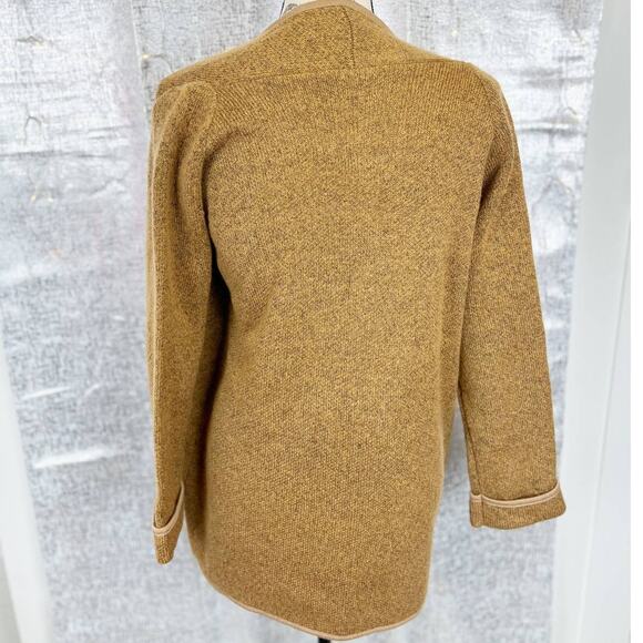 Goodnight Macaroon Tami Marl Knit Wrapped Open Front Cardigan Brown Size Medium - Picture 6 of 8